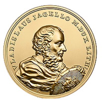 Vladislao II de Polonia y Lituania en 500 zloty oro