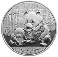 Panda chino 2012 en plata