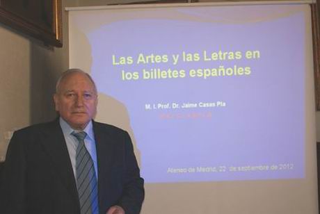 Los billetes españoles entran en el Ateneo de Madrid de la mano de Jaime Casas Plá