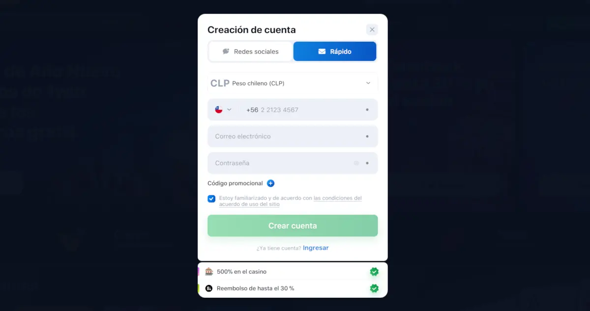 1win registro en Chile guía paso a paso para jugar hoy 1Win